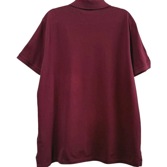 Polo Ralph Lauren Custom Slim Fit Polo Burgundy Green Big Pony Sleeve Patch M - Picture 2 of 4